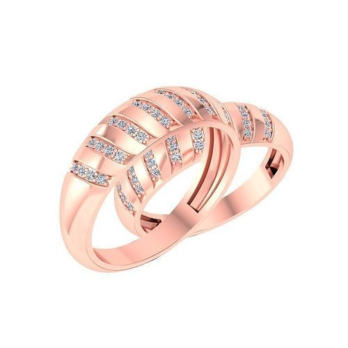 casal bandas banda joalheria anel ouro imprimível brilhante argolas diamante noivado luxo quilate platina precioso prata Casamento noiva noivo 3D print model - Mito3D