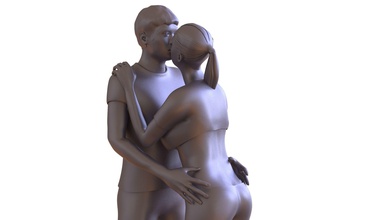 couple kissing art figure sculpture art people man statue woman body valentines valentine love kiss kissing dating sculptures