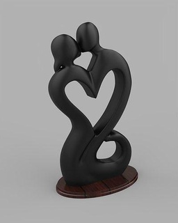 casal amar romântico 3d imprimível presente coração celebração namorados vida Casamento símbolo arte esculturas 3d print model - Mito3D
