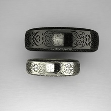 Paar Ringe Muster Hochzeit druckbar Gold Schmuck Ring Platin Silber Juwel exklusiv Luxus Mode Schönheit Design Maßwerk weben Kontur 3d print model - Mito3D