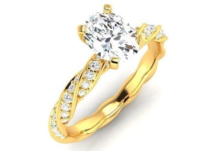 Paar Ringe Hochzeit Solitär Sterling druckbar Diamant Ring Platin brillant Engagement Juwel Schmuck Silber zart Licht Weiß Saphir 3d print model - Mito3D