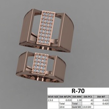 couple wedding rings jewelry jewelery gold diamond ring 3d print model - Mito3D