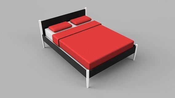 cove bed furniture bedroom interior pillow room design sleep modern furnitur rest seat house 3d print model - Mito3D