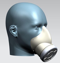 covid-19 kullanımlık yüz maskesi covid 19 corona virüs maske yeniden kullanılabilir 3d baskı bilim biyoloji 3d print model - Mito3D