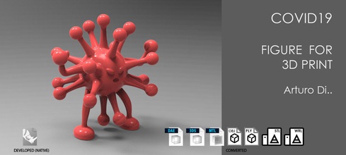 covid19 brinquedo figura a 3dprint escultura estátua jogos brinquedos de 3d print model - Mito3D