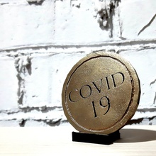 kovid madeni para kovid19 koronavirüs altın hatıra Sanat paralar Rozetler 3d print model - Mito3D