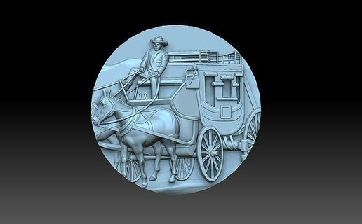cowboy western wild west horse horseman pedant jewelry texas american coachman art 3d print model - Mito3D