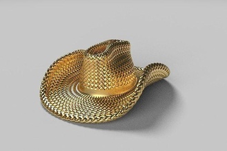 kovboy şapka broş giyinmek moda takı aksesuar erkekler batı 3dprint broşlar mücevher baş 3d print model - Mito3D
