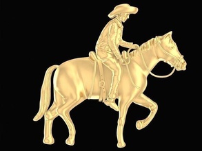 kovboy takı 3160 moda Aksesuarlar altın elmas adam erkekler tasarım kolye 3d print model - Mito3D