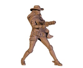 vaquero lana estatua 3d modelo Listo impresión hembra miniaturas figuritas occidental alguacil personaje arma revólver armas sombrero mujer niña dama botas vaquera hermoso 3d print model - Mito3D