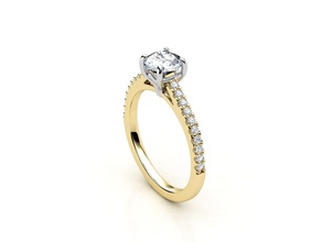 cr-010 el platino la joyería de lujo oro compromiso boda brillante anillo diamante moda y belleza sterling blanco imprimible plata los anillos 3d print model - Mito3D