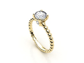 cr-03 jewelry gold fashion ring printable platinum gem brilliant white diamond luxury sterling engagement wedding rings 3d print model - Mito3D