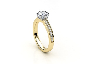 cr-05 jewelry luxury engagement platinum gold wedding diamond ring brilliant gem printable fashion beauty brillant rings 3d print model - Mito3D