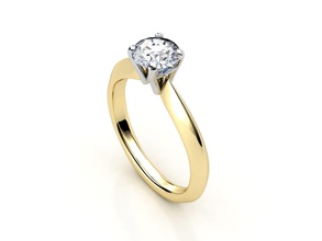 cr-06 anello gioielli diamante stampabile gioiello di fidanzamento matrimonio diamanti moda oro argento d'oro bianco brillante anelli 3d print model - Mito3D