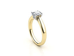 cr 08 Platin Schmuck Luxus Engagement Gold brillant druckbar Diamant Ring Hochzeit Sterling Weiß Silber Ringe 3d print model - Mito3D