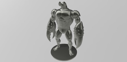 crablante punch uomo film animazione fantasia azione avventura giochi carattere figura giocattoli comico stampabile arte sla stampante supereroe manga eroe 3d print model - Mito3D