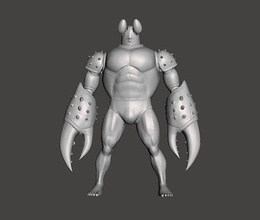 crablante punch man 3d model opm games toys 3d print model - Mito3D
