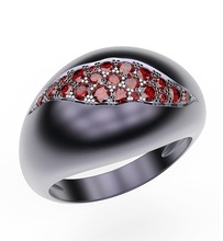 incrinato squillare crepa Diviso argento oro gemme moda bellezza lusso amore danno rotto gioielleria anelli 3d print model - Mito3D
