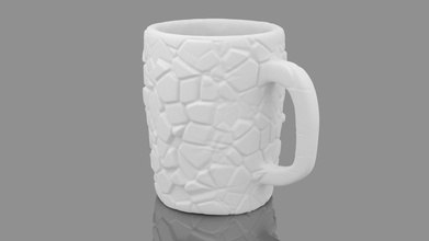 cracked surface cup house coffee tea houseware tableware kitchen cracks crack dining room food general decor broken 3d 3dprint furniture dishes 3d print model - Mito3D