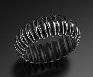 craft chapter ix rings jewel texture steel silver gold sterling nature design art 3dprinted model 3d print printing prototyping jewelry 3d print model - Mito3D