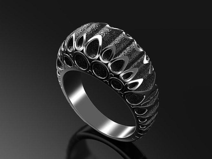 craft chapter xi rings jewel texture steel silver gold sterling nature design art 3dprinted model 3d print printing prototyping jewelry 3d print model - Mito3D