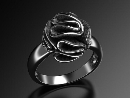 craft chapter x rings jewel texture steel silver gold sterling nature design art 3dprinted model 3d print printing prototyping jewelry 3d print model - Mito3D