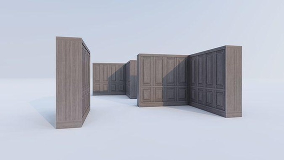 craftsman cabinet furniture interior wood design storage book dresser bedroom house 3d print model - Mito3D