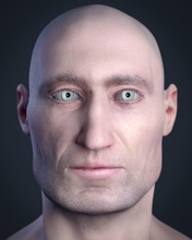 cranial facial reconstruction - european male head sculpt science medical face 3dscan 3d print model - Mito3D