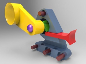 manivela desencadenar sistema máquina ciencias ingenieria 3d print model - Mito3D