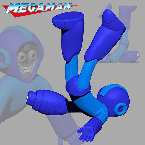 crash mega man damaged megaman toy art kid 3d sculptures 3D print model - Mito3D