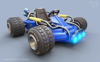 crash team racing car - ctr remix version 7 types of file sport 3dprint ctrgame crashbandicoot character game statue sculpture cartoon toy gametoys stylized hobby gameasset cad games toys 3d print model - Mito3D
