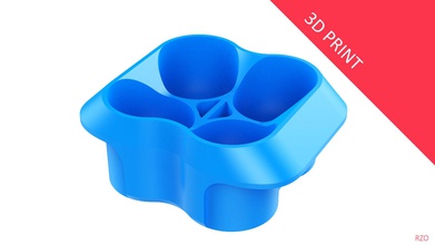 caja unidad 02 4 latas 350ml plastico almacenamiento diseño envío carga envase bebida transporte 3d impresión 3dprinting imprimible casa cocina comida 3d print model - Mito3D