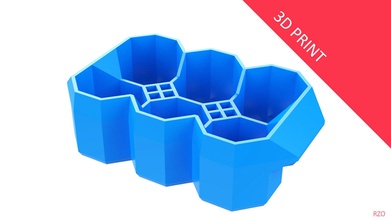 caja unidad 04 6 latas 350ml plastico almacenamiento diseño envío carga envase lata bebida transporte 3d impresión 3dprinting imprimible casa cocina comida 3d print model - Mito3D