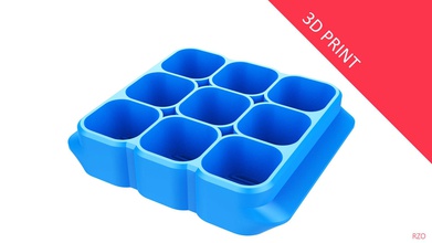 crate unity 06 9 cans 350ml plastic design storage shipping cargo container beverage transport 3d print 3dprinting printable house kitchen dining 3d print model - Mito3D