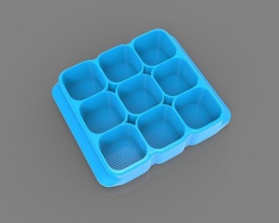 crate unity 9 cans plastic container square honey crate unity 9 cans 350ml design storage cargo beverage transport 3d print dining house kitchen kitchen dining container house plastic crate  3d print model - Mito3D