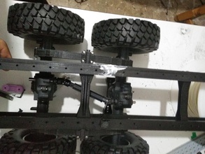 crawler chasis 6x6 ural rc camion radiocontroller telaio 4x4 8x8 scala passatempo fai settore automobilistico militar 3d print model - Mito3D