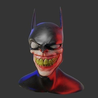 fou batman Halloween sombre horreur art dc caractère générique joker démon sculptures 3d print model - Mito3D