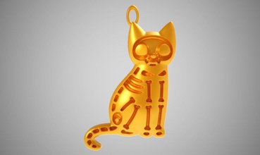 crazy cat necklace jewelry diamond crown luxury gold queen strass beautiful gemstone jewel vintage ring elegance jewellery jewels silver gem necklaces 3d print model - Mito3D