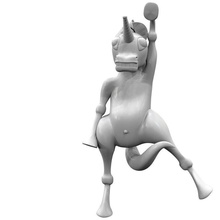 crazy unicorn 3d-print 3d print toy fairytail horse legend horn pony games toys 3d print model - Mito3D