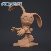 cream rabbit figurine 3d character print printable body sonic trend latest games toys games toys 3d print model - Mito3D