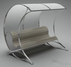creativo panchina casa esterno arte posto all'aperto chesterfield 3d print model - Mito3D