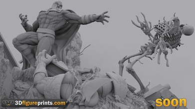 yaratıcılar manyeto wolverine hayran sanat pençeler metal hayret heykeller 3d print model - Mito3D