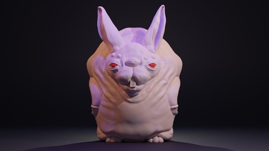 Siniestro conejito Conejo extraño 3d mal impresión feo animal miniatura donniedarko darko Arte escultura mause Guinea cerdo esculturas miedo 3d print model - Mito3D