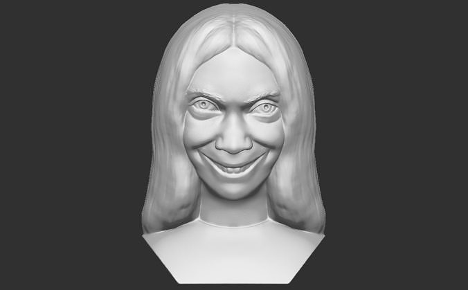 creepy smile character horror movie billy puppet annabelle conjouring hollywood bust monster human woman evil scary 3d printing film sculpture art sculptures 3D print model - Mito3D