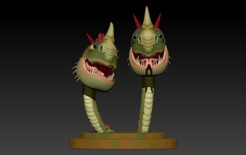 cremallerus erschreckend drachen zug kreatur monster tier dinosaurier reptil charakter dämon miniaturen figuren fantasie fiktiv mythisch httyd film fan art wunder spiele spielzeuge 3d print model - Mito3D