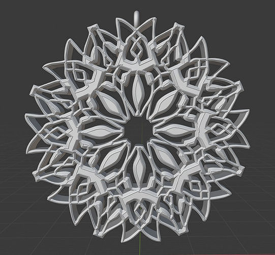 hilal kolye Desen ay Toplamak 5 çiçek moda madalyon saykodelik 3dprint yazdırmaya hazır matematik astronomi gül Petergof takı 3D print model - Mito3D