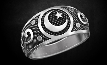 croissant-anneau de nombreux taille 173 bijoux 3dprinted la conception mode or joyau d'impression printabl imprimable l'impression le prototypage l'anneau les anneaux d'argent crescent beaucoup 3d print model - Mito3D