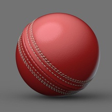 pelota de cricket art la bola deporte hola poli render modelo cricketsport otros 3d print model - Mito3D