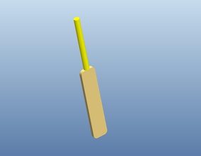 cricket bat wood ball play sport sports willow match icc pitch odi test t20 games ground outdoor batsman bails game toys accessories 3d print model - Mito3D