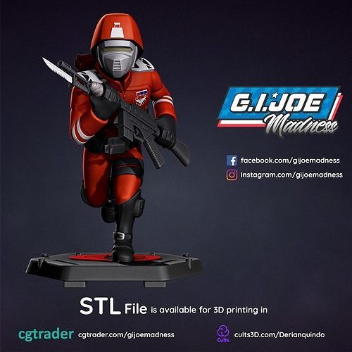 gi joe personaggi cremisi guardia full figure posa 01 giocattoli gioco cartone animato toon giocare divertimento combattere gijoe 3dmodel gametoys militare stampabile oggetti collezione zbrush actionfigures serie tv giochi pronta per stampare 3D print model - Mito3D